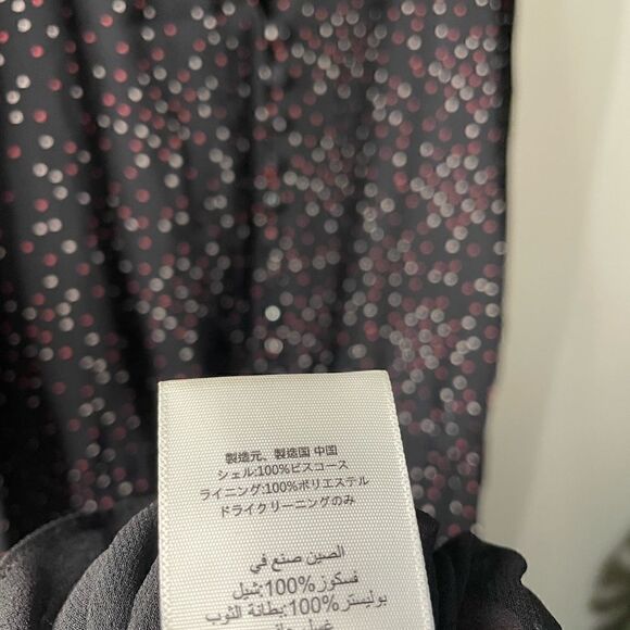 Joie Black Assymetric Hem Ruffled Midi Dress With Hearts Large - Picture 8 of 9